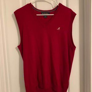 Alabama Sweater Vest by Brooks Brothers, 100% Merino Wool, Size Medium